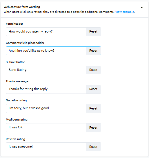 Groove's embedded CSAT ratings that appear in response tickets can be formatted for more qualitative insight.