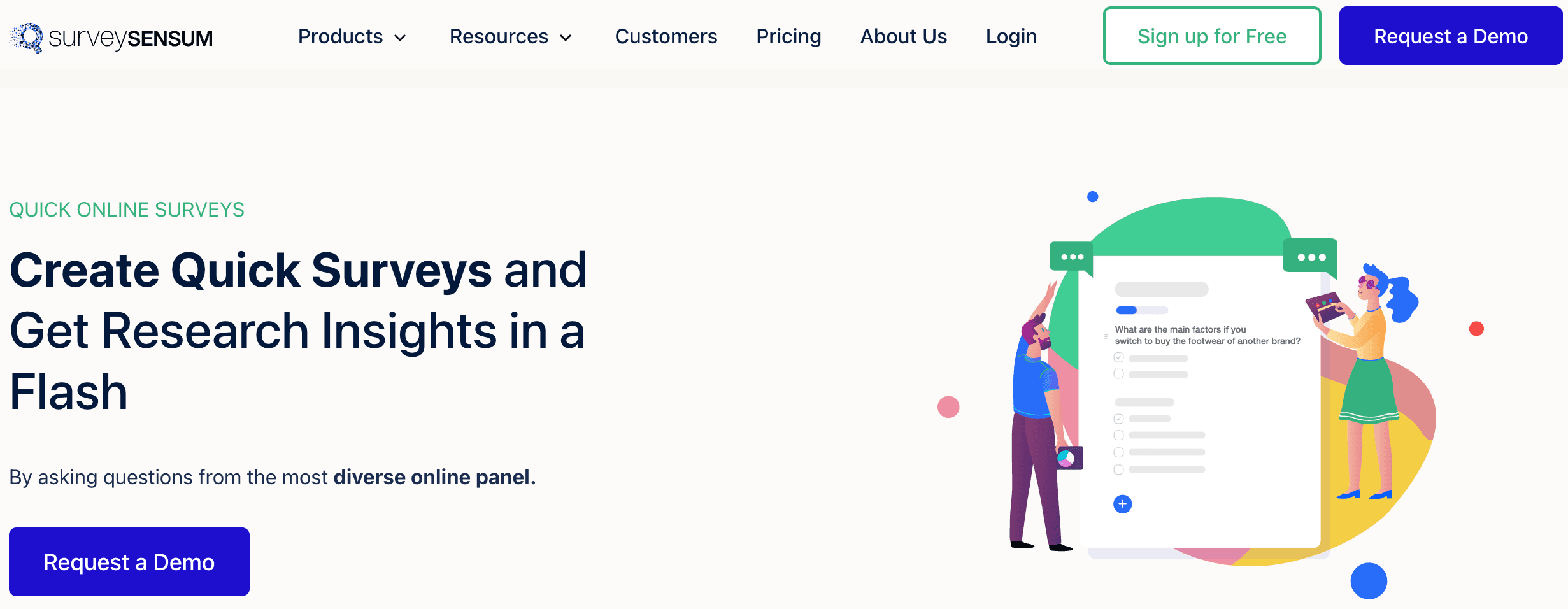 The SurveySensum customer satisfaction survey tool.