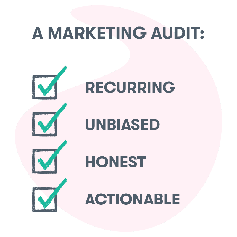 A marketing audit needs to be recurring unbiased, honest, and actionable