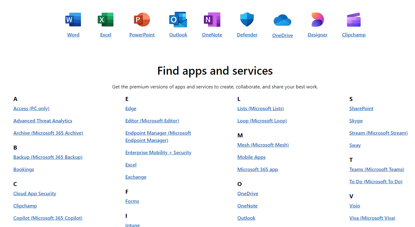 Outlook's integration options.