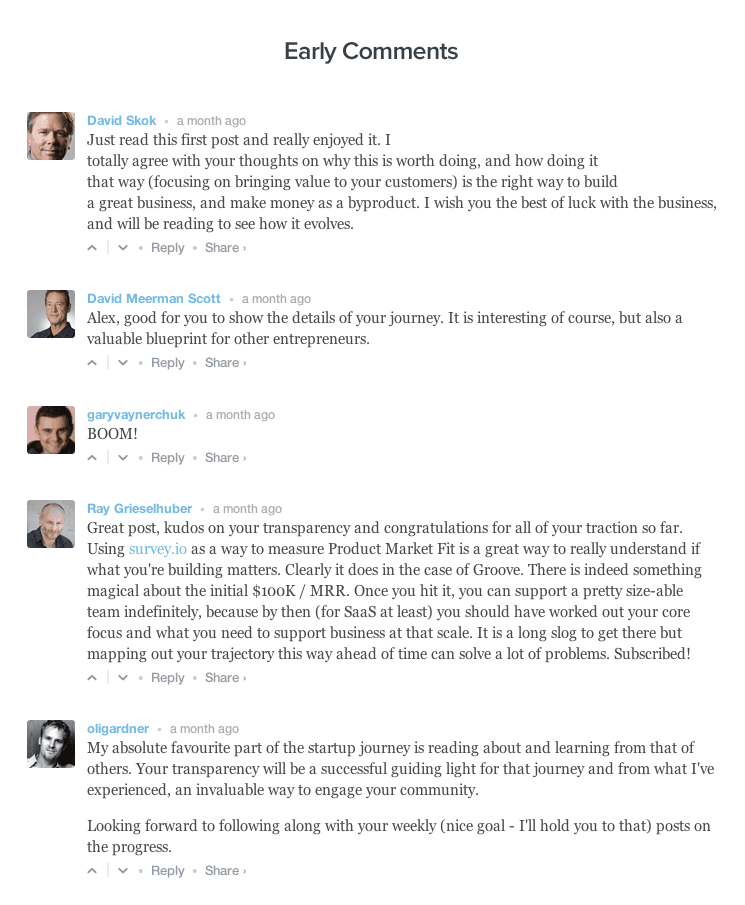 1000 blog subscribers: Comments