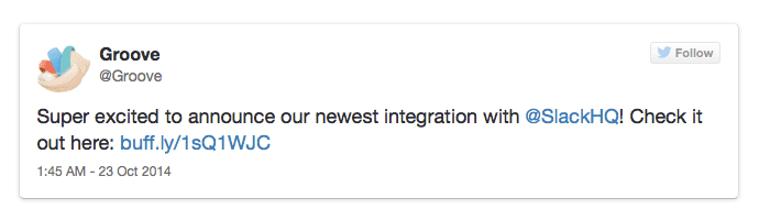 Twitter announcement