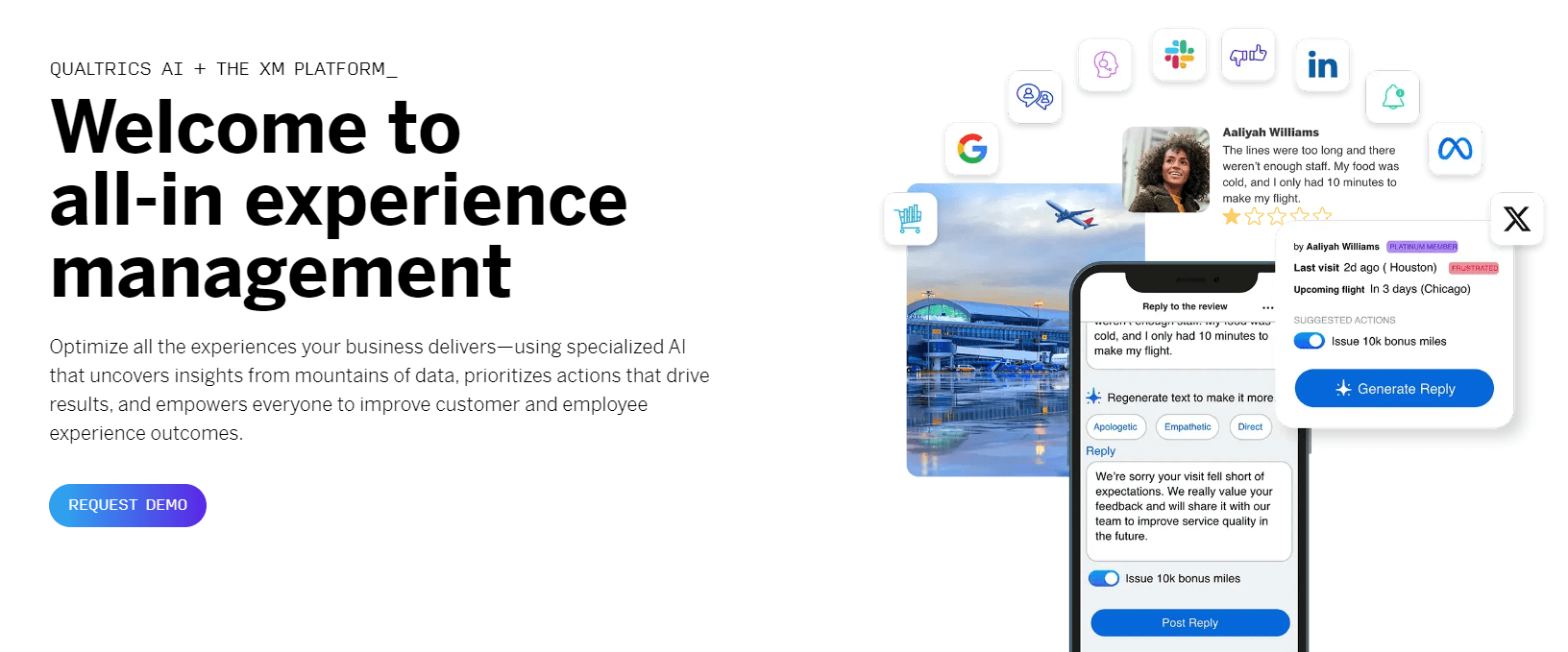 The Qualtrics customer satisfaction survey tool.