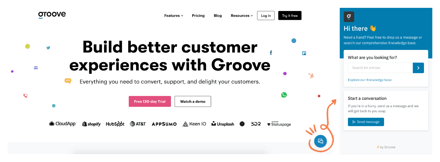 Top Customer Support Tools: Groove for support widget