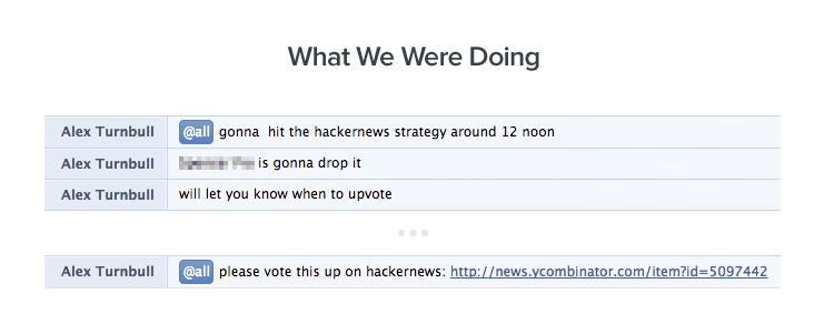 Hacker News: What we were doing