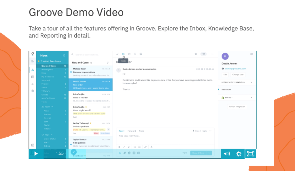 image of demo video option for customer onboarding