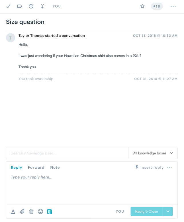 gif of how we use canned replies in groove for small business customer service