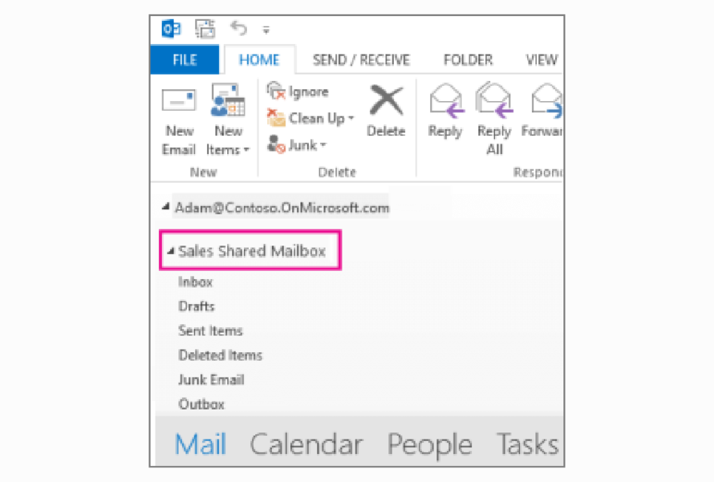 Outlook shared mailbox
