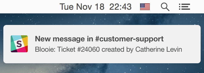 Slack desktop notification