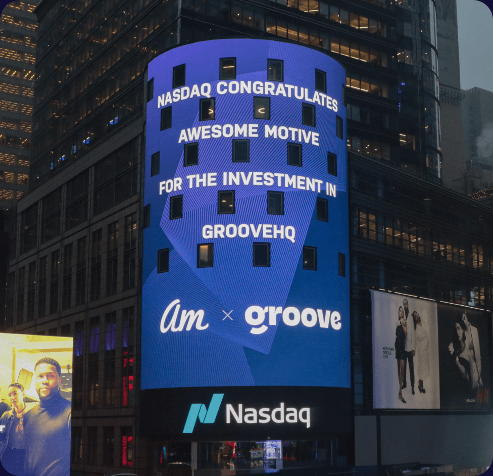 Nasdaq congratulates Awesome Motive for the investment in GrooveHQ