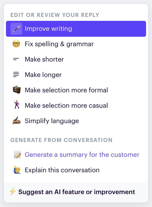 AI writing