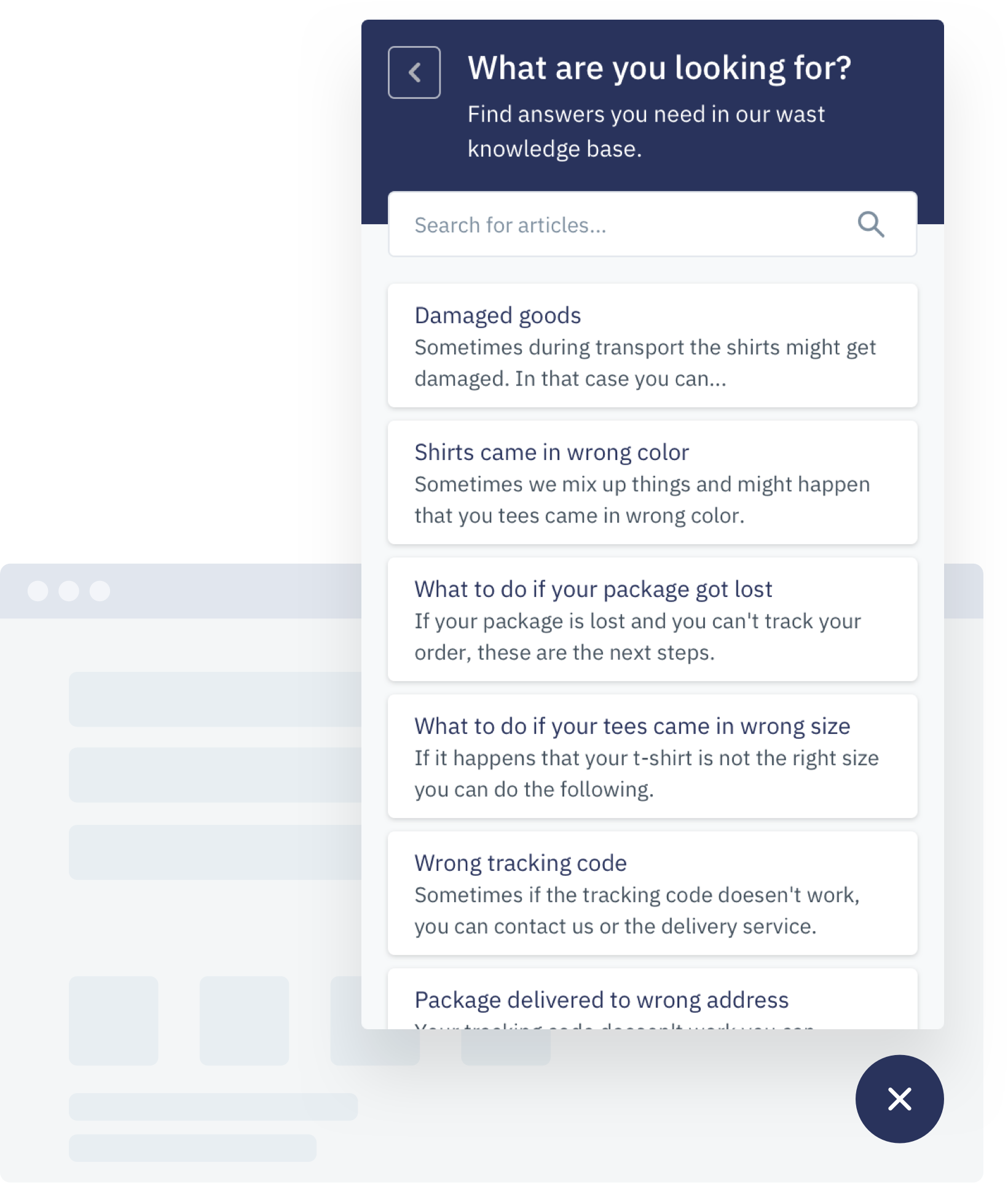 Knowledget Base Live Chat